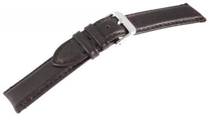 Hochwertiges Echt-Lederband, braun, 18 - 24 mm