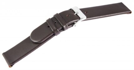 Echtleder-Uhrenarmband, dunkelbraun, 14 mm - 22 mm