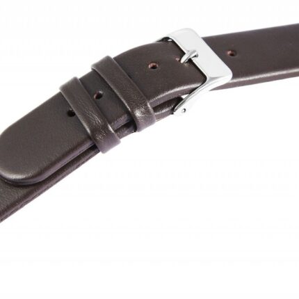 Echtleder-Uhrenarmband, dunkelbraun, 14 mm - 22 mm