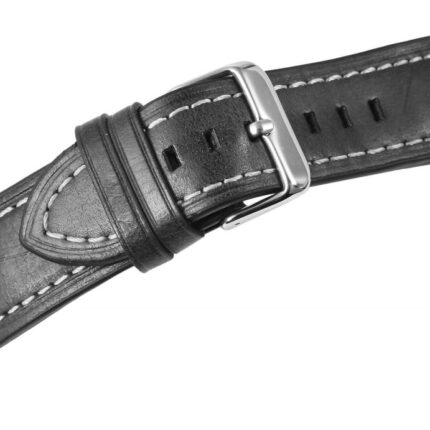 Hochwertiges Echt-Lederband, schwarz