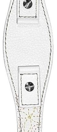 Hochwertiges Echt-Lederband, weiß, Set, Gr. 14, 16, 18