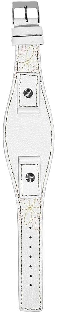 Hochwertiges Echt-Lederband, weiß, Set, Gr. 14, 16, 18