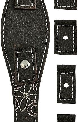 Hochwertiges Echt-Lederband, Unterlegarmband, dunkelbraun, Set, Gr. 14, 16, 18