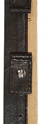 Hochwertiges Echt-Lederband, schwarz/beige, Gr. 14, 16, 18