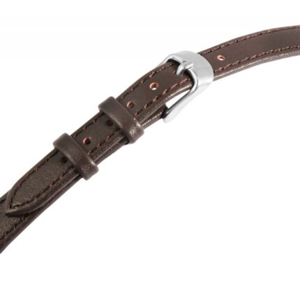 Echtleder-Uhrenarmband, dunkelbraun, 10 mm - 26 mm