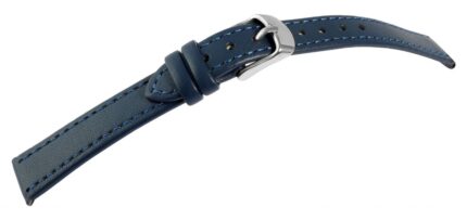 Echtleder-Uhrenarmband, dunkelblau, 10 mm - 24 mm