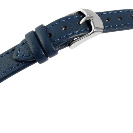 Echtleder-Uhrenarmband, dunkelblau, 10 mm - 24 mm