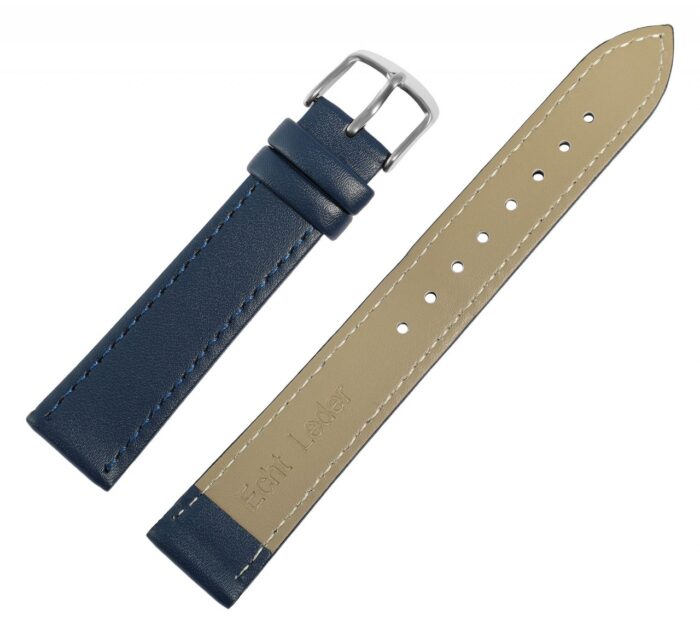 Echtleder-Uhrenarmband, dunkelblau, 10 mm - 24 mm - Image 7