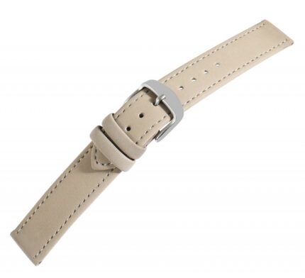 Echtleder Uhrenarmband, grau, flach, 12 - 22 mm
