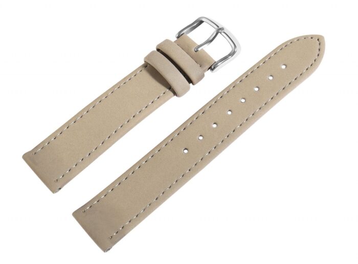 Echtleder Uhrenarmband, grau, flach, 12 - 22 mm - Image 2