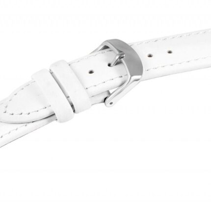 Echtleder Uhrenarmband, weiß, flach, 12 - 18 mm
