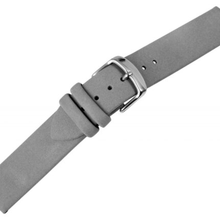Echtleder Uhrenarmband, nahtlos, grau, 12 - 22 mm