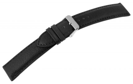 Echtleder Uhrenarmband, schwarz