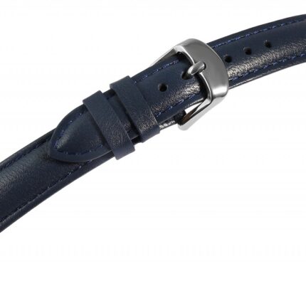 Gr 12 mm - 24 mm Uhrenarmband aus Echtleder in dunkelblau, genäht