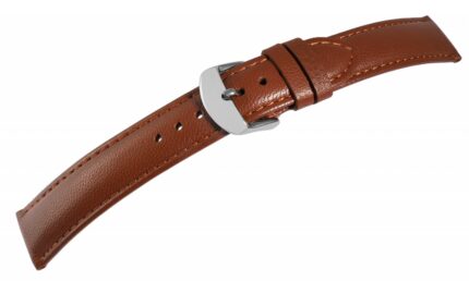 Gr 12 mm - 24 mm Uhrenarmband aus Echtleder in braun, genäht