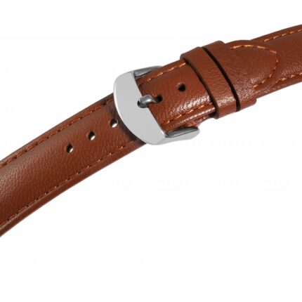 Gr 12 mm - 24 mm Uhrenarmband aus Echtleder in braun, genäht