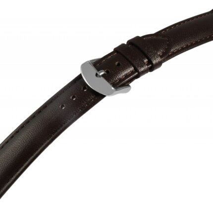 Gr 12 mm - 24 mm Uhrenarmband aus Echtleder in dunkel braun, genäht