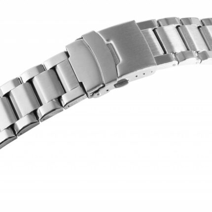 Edelstahl-Uhrenarmband, silberfarben, 18 mm - 26 mm