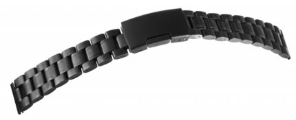 Edelstahl-Uhrenarmband, schwarz, 18 mm - 26 mm