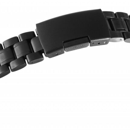 Edelstahl-Uhrenarmband, schwarz, 18 mm - 26 mm