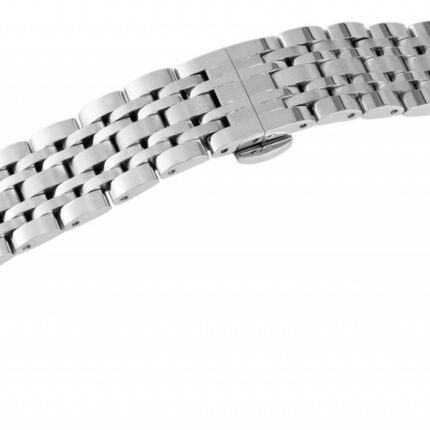 Edelstahl-Uhrenarmband, silberfarben, Butterfly-Faltschließe, 18 mm - 26 mm