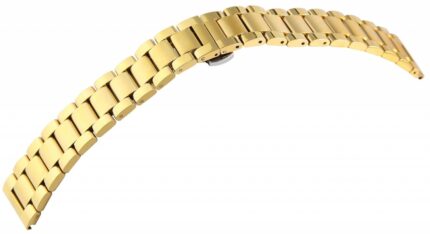 Edelstahl-Uhrenarmband, goldfarben, Butterfly-Faltschließe, 18 mm - 24 mm