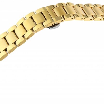 Edelstahl-Uhrenarmband, goldfarben, Butterfly-Faltschließe, 18 mm - 24 mm