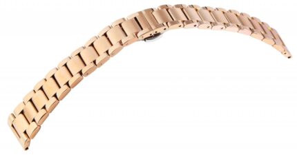 Edelstahl-Uhrenarmband, roségoldfarben, Butterfly-Faltschließe, 18 mm - 24 mm