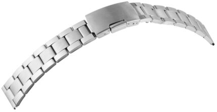 Edelstahl-Uhrenarmband, silberfarben, 18 mm - 24 mm