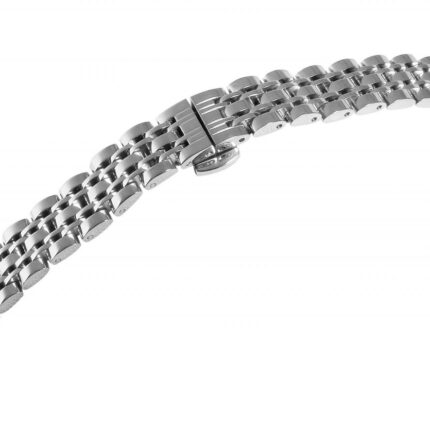 Uhrenarmband aus Edelstahl mit Butterflyschließe, silberfarben, 14 - 22 mm