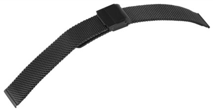 Milanese-Uhrenarmband, schwarz, 10 mm - 24 mm