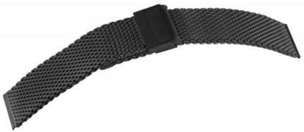 Milanese-Uhrenarmband, schwarz, 18 mm - 24 mm