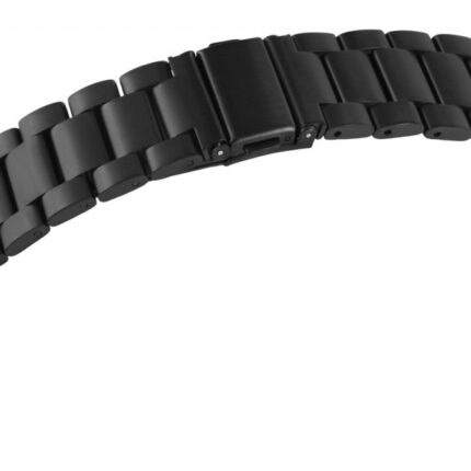 Edelstahl-Uhrenarmband, schwarz, 18 mm - 24 mm
