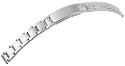 Edelstahl-Uhrenarmbänder, silberfarben, VE 12, 12 mm