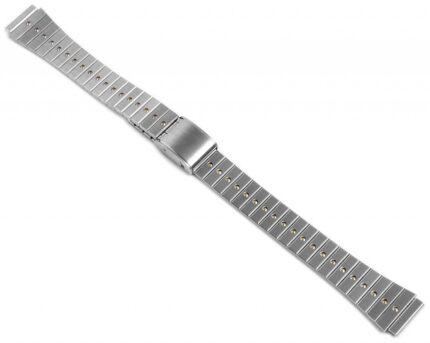 Edelstahl-Uhrenarmband, silber- und goldfarben, Hakenverschluss, 12 mm