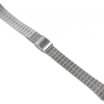 Edelstahl-Uhrenarmband, silber- und goldfarben, Hakenverschluss, 12 mm