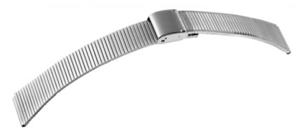 Edelstahl-Uhrenarmband, silberfarben, Hakenverschluss, 18 mm