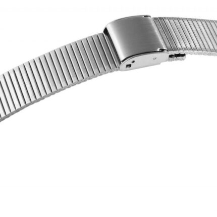 Edelstahl-Uhrenarmband, silberfarben, Hakenverschluss, 18 mm
