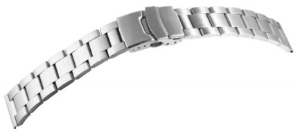 Edelstahl-Uhrenarmband, silberfarben, mattiert, 18 mm/20 mm/22 mm