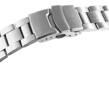Edelstahl-Uhrenarmband, silberfarben, mattiert, 18 mm/20 mm/22 mm