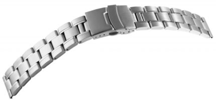 Edelstahl-Uhrenarmband, silberfarben, 18 mm