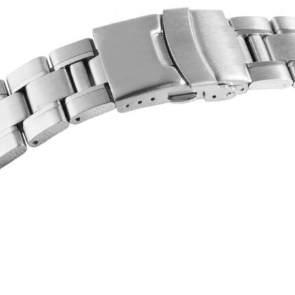 Edelstahl-Uhrenarmband, silberfarben, 18 mm