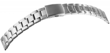 Edelstahl-Uhrenarmband, silberfarben, 18 mm - 22 mm