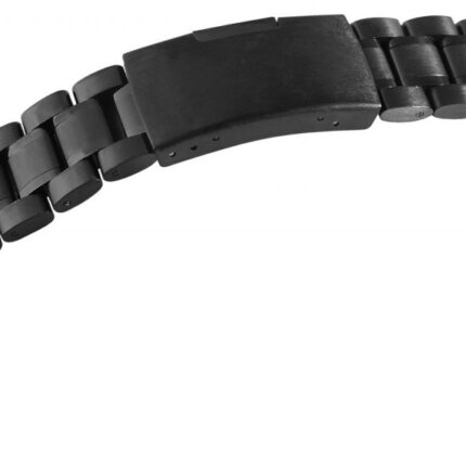Edelstahl-Uhrenarmband, schwarz, 18 mm - 24 mm