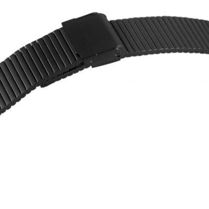 Edelstahl-Uhrenarmband, schwarz, 18 - 22 mm