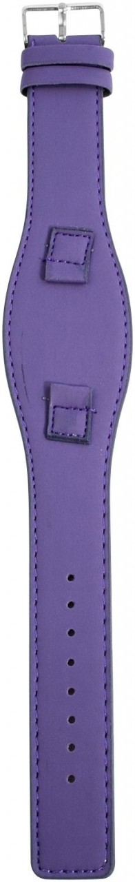 Lederimitation-Uhrenarmband, lila, 10 mm