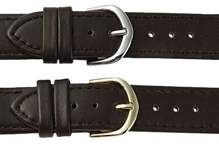 Echtleder-Uhrenarmbänder, dunkelbraun, VE 12, 18 mm