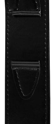 Lederimitation-Uhrenarmband, schwarz, 22 mm