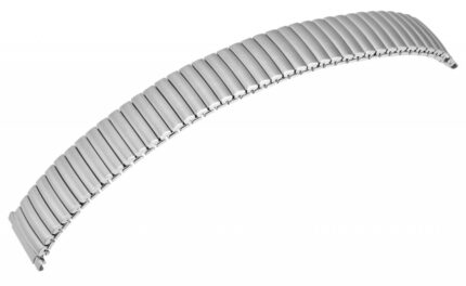 Edelstahl-Zugarmband, silberfarben, flexibler Anstoß, 18 mm - 22 mm