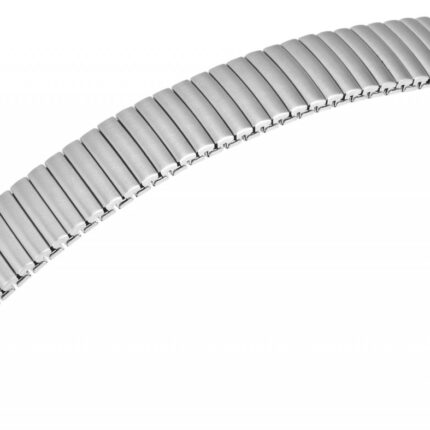 Edelstahl-Zugarmband, silberfarben, flexibler Anstoß, 18 mm - 22 mm